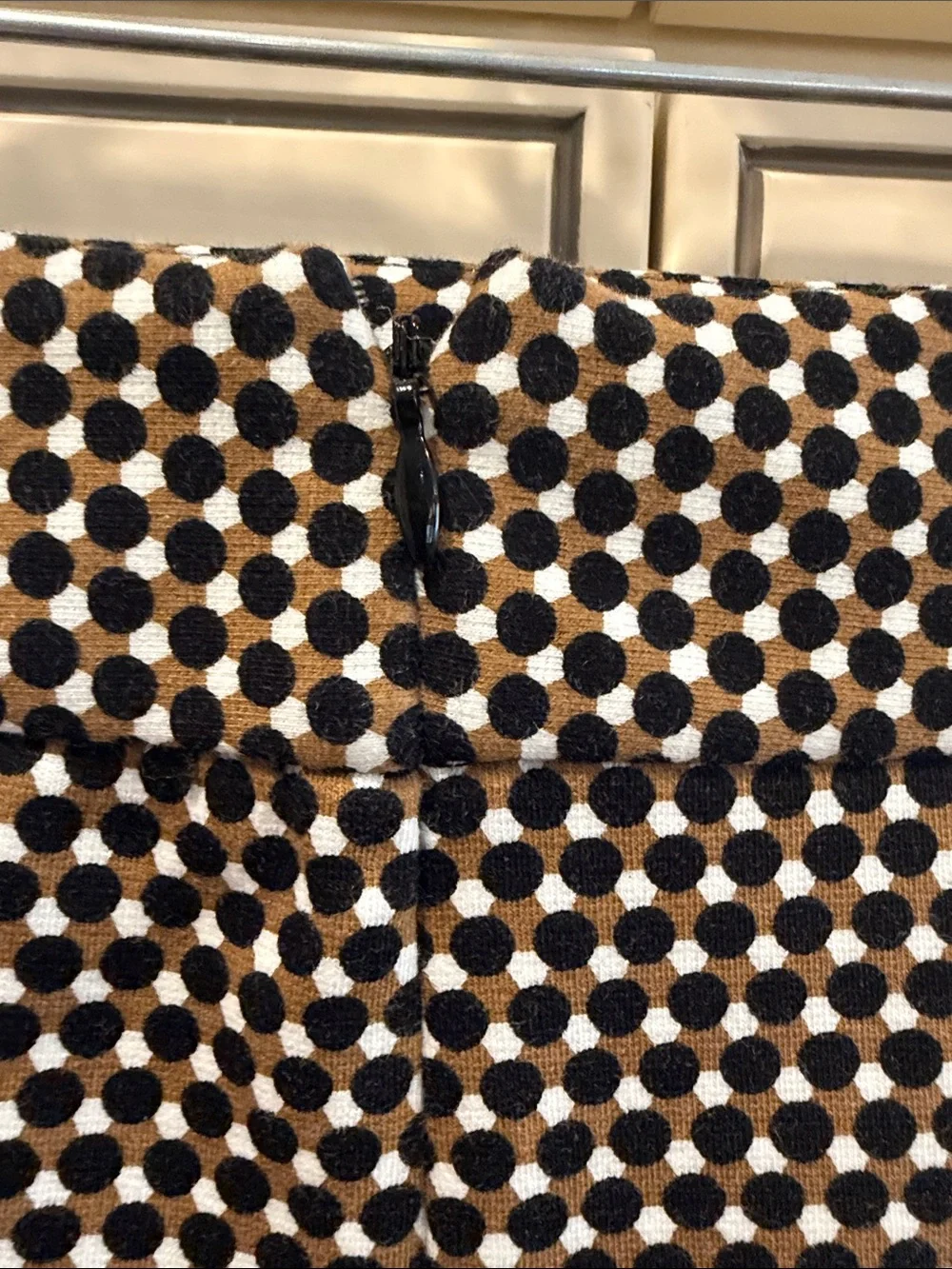Ann Taylor Black, brown  and White Geometric Pencil Skirt